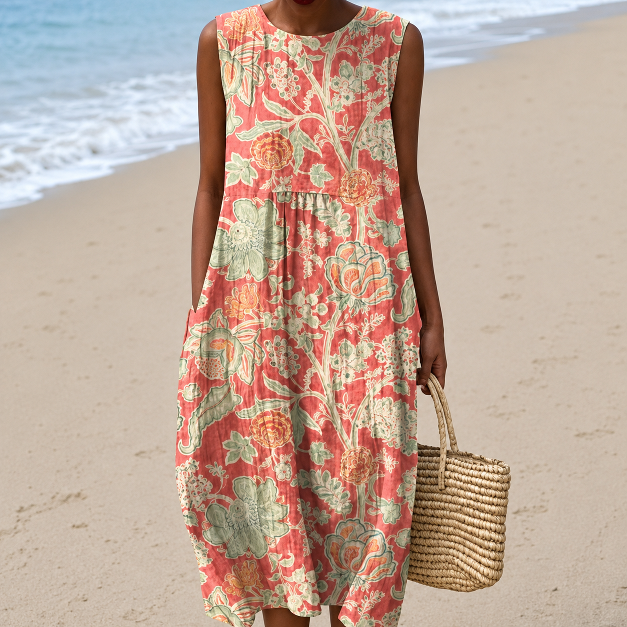 Flora | Vestido Coral Bloom