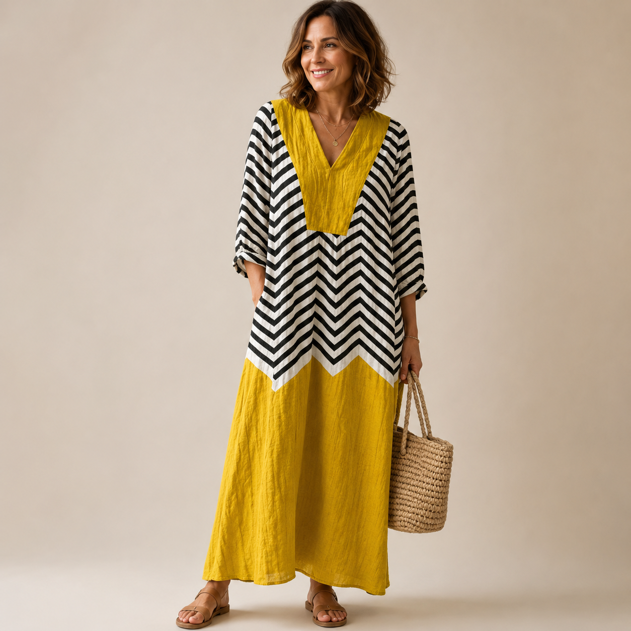 Olivia - Vestido Vintage Impreso