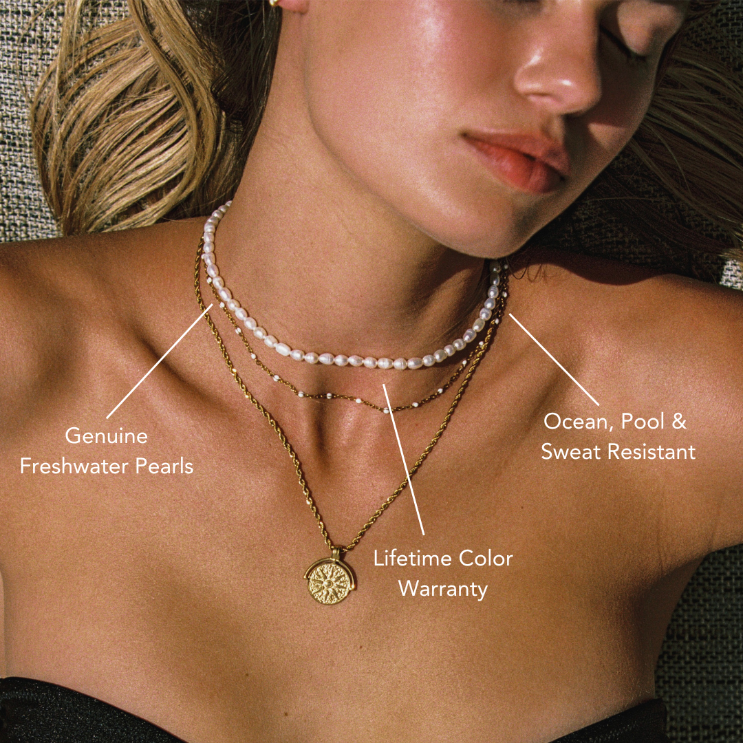 Choker de perlas detalle