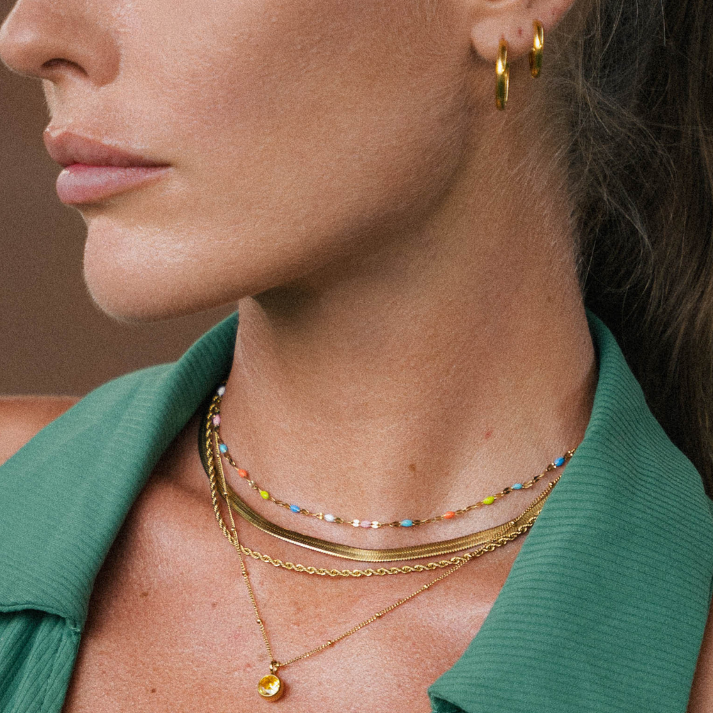 Choker arcoiris detalle