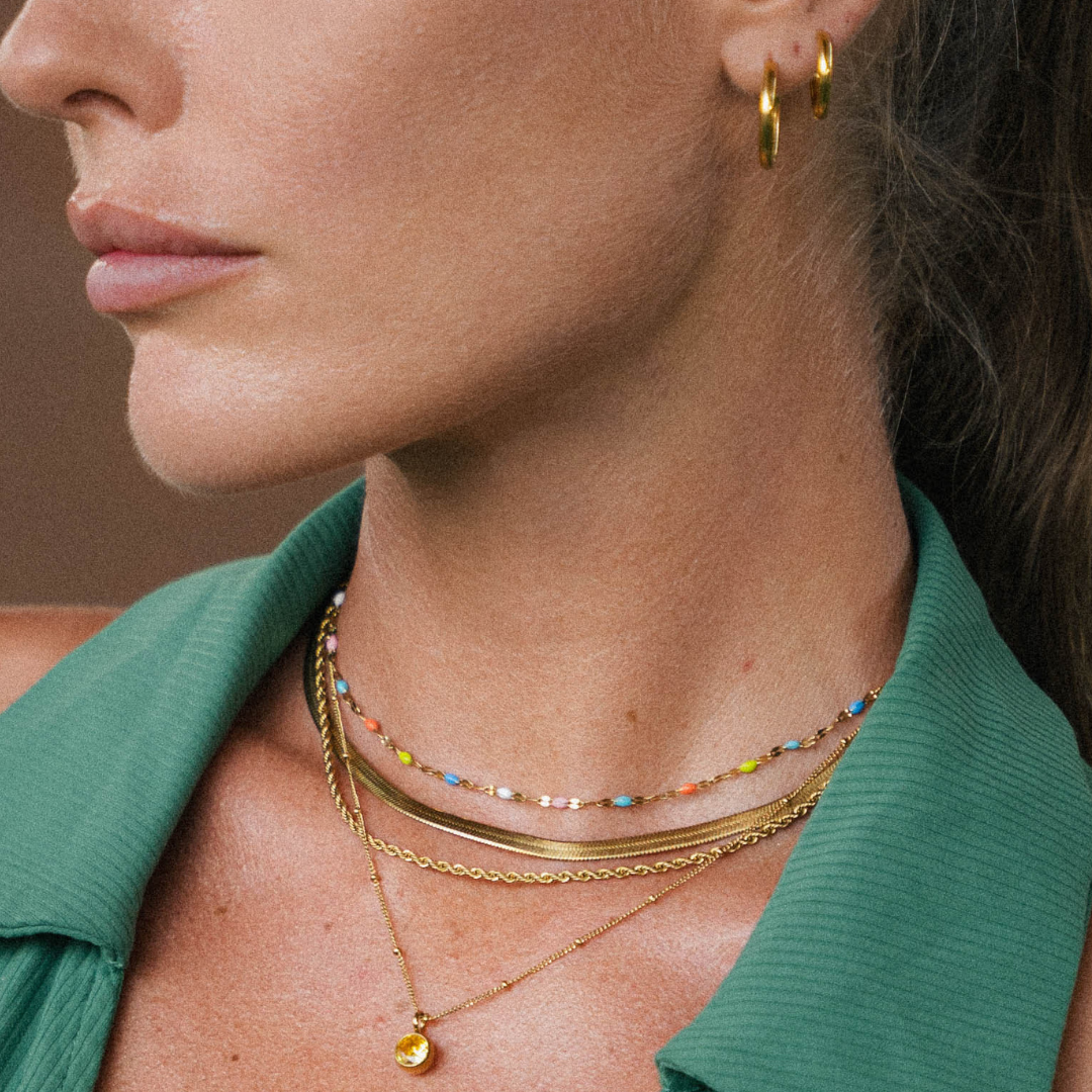Choker arcoiris detalle