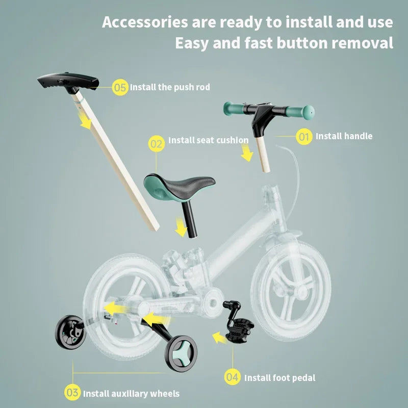 4-in-1 Convertible Kids Balance Bike