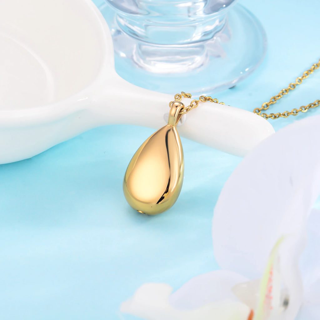 Collar urna lágrima para cenizas, puesto