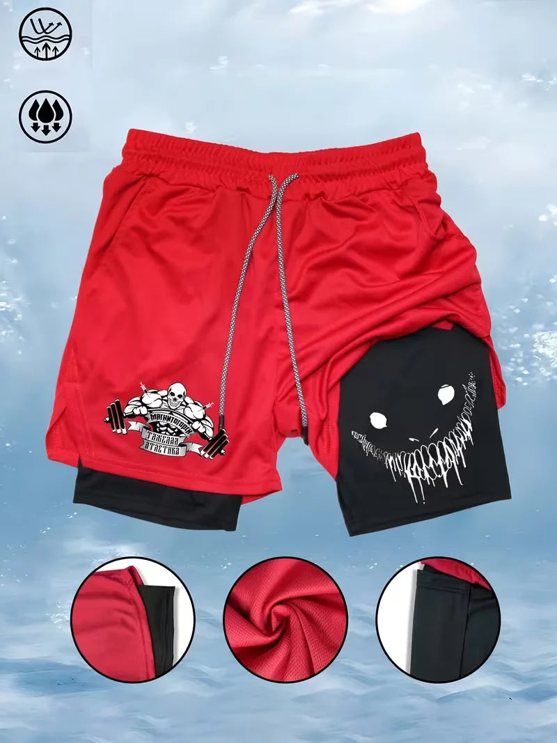 Breathable Double Layer Training Shorts