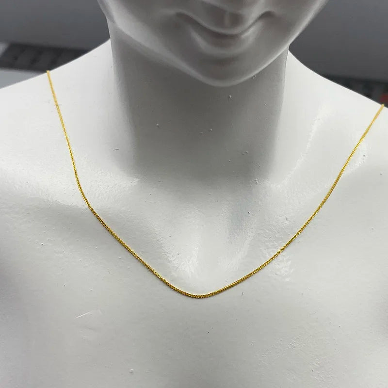 Collar Cadena Esencial Au750 - detalle