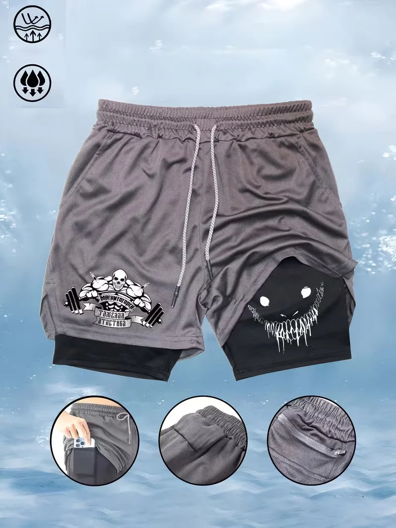 Breathable Double Layer Training Shorts
