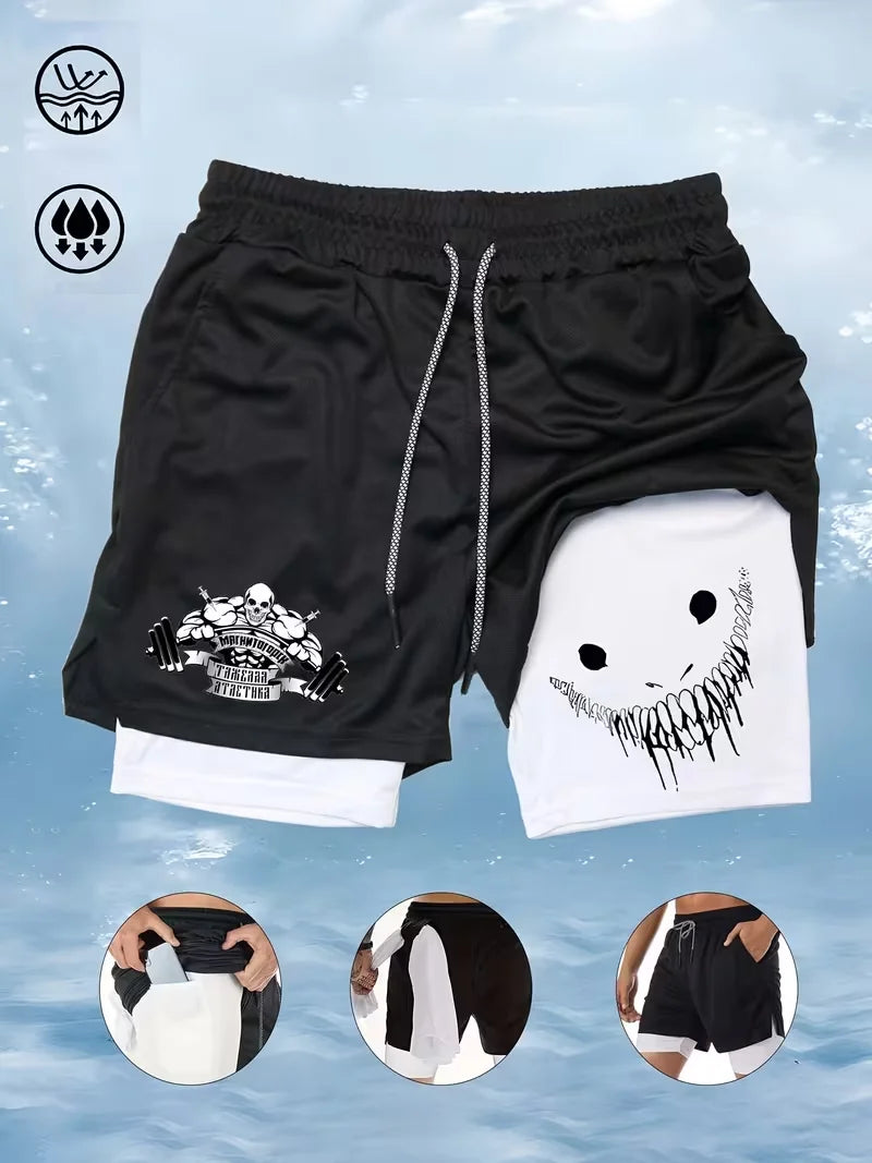Breathable Double Layer Training Shorts