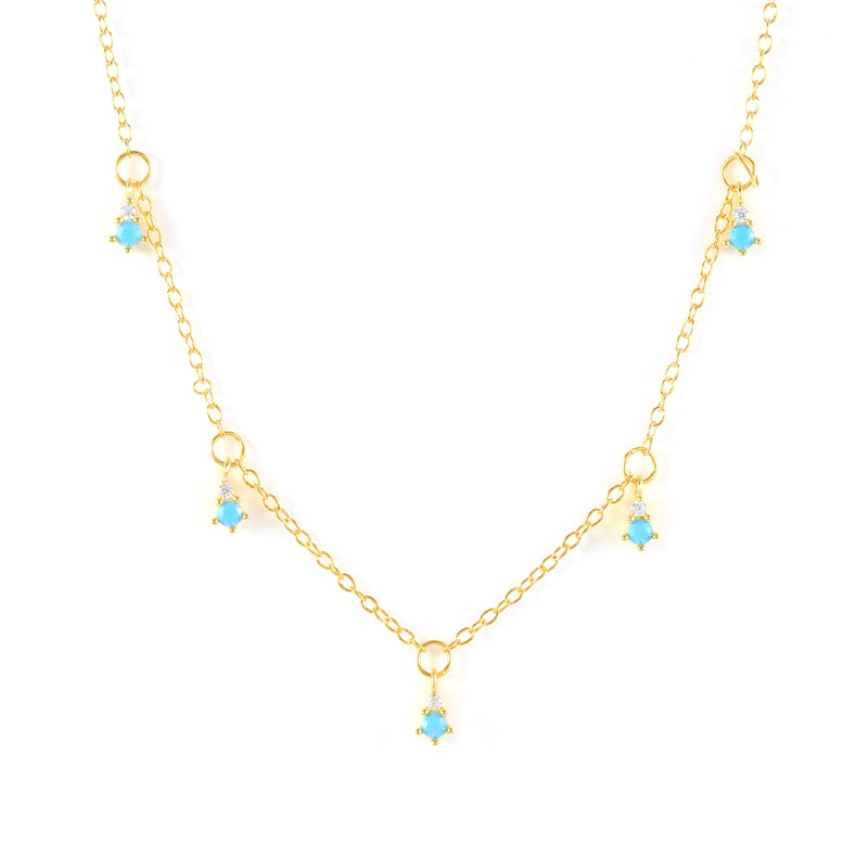 Collar estrellas de turquesa, detalle del colgante