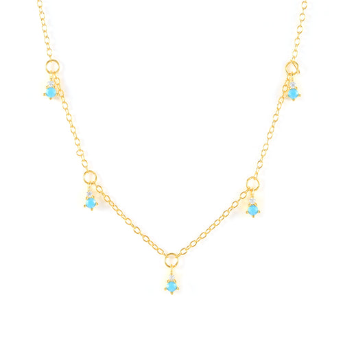 Collar estrellas de turquesa, detalle del colgante