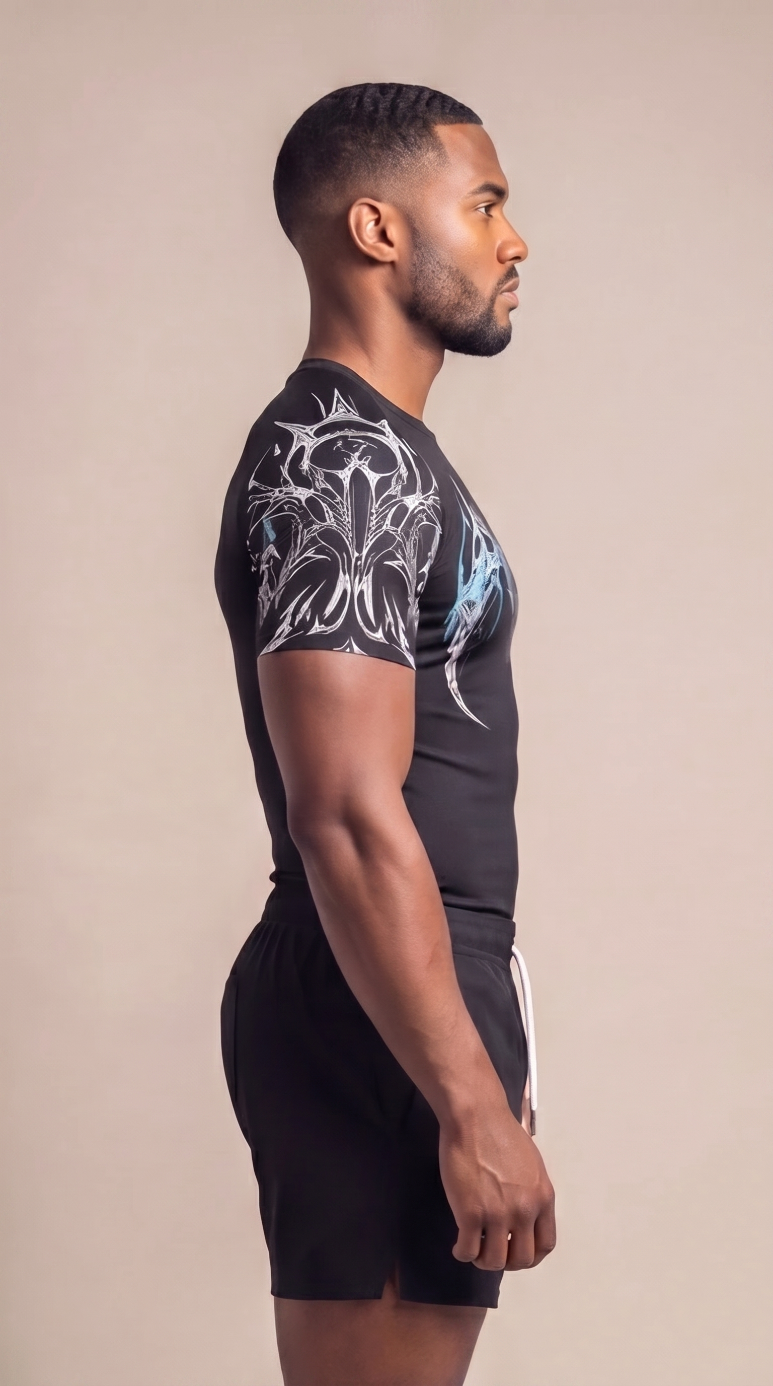 Desgined Breathable Muscle Fit Training Tee