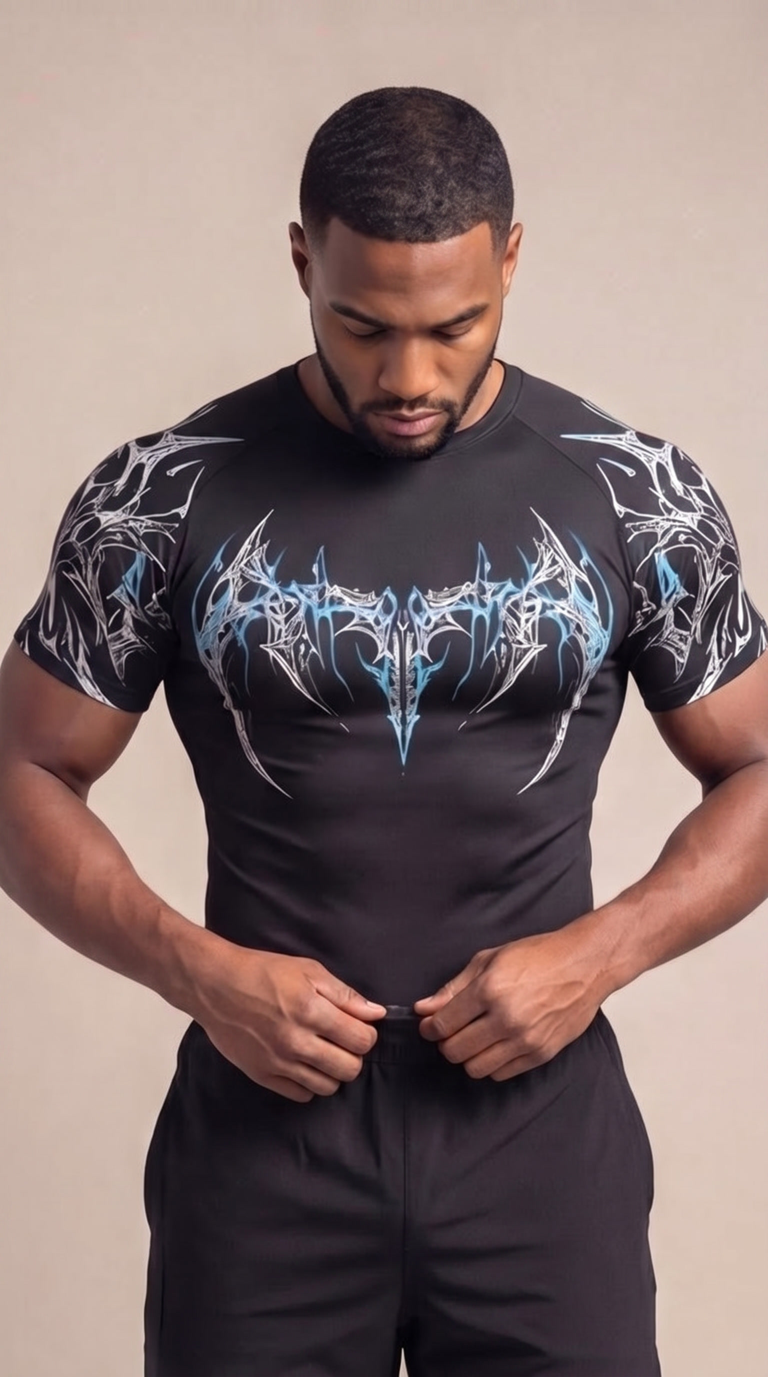 Desgined Breathable Muscle Fit Training Tee