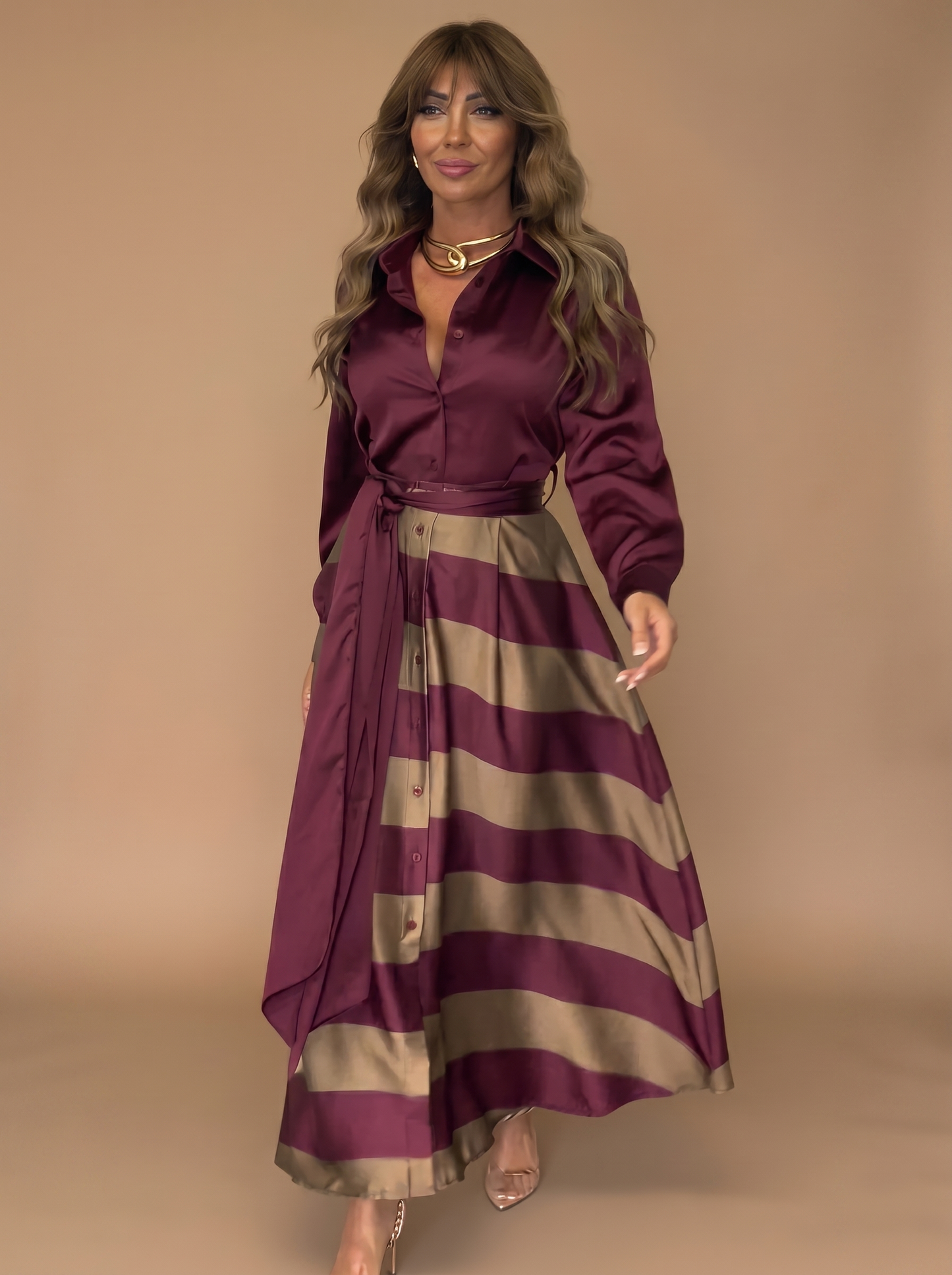 Vestido Maxi de Rayas
