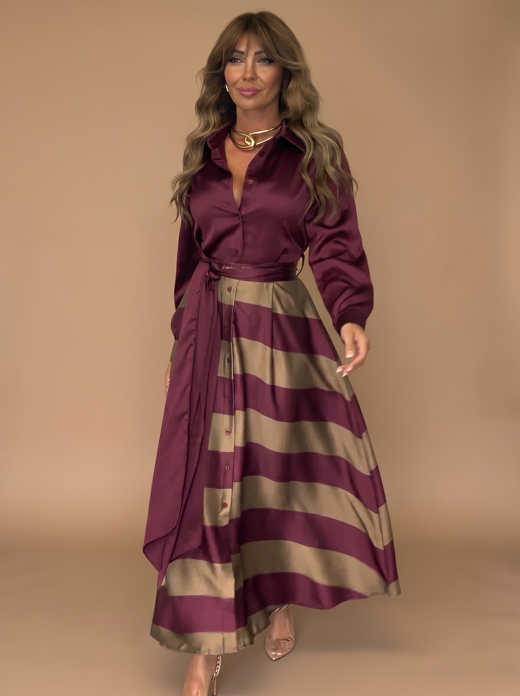Vestido Maxi de Rayas