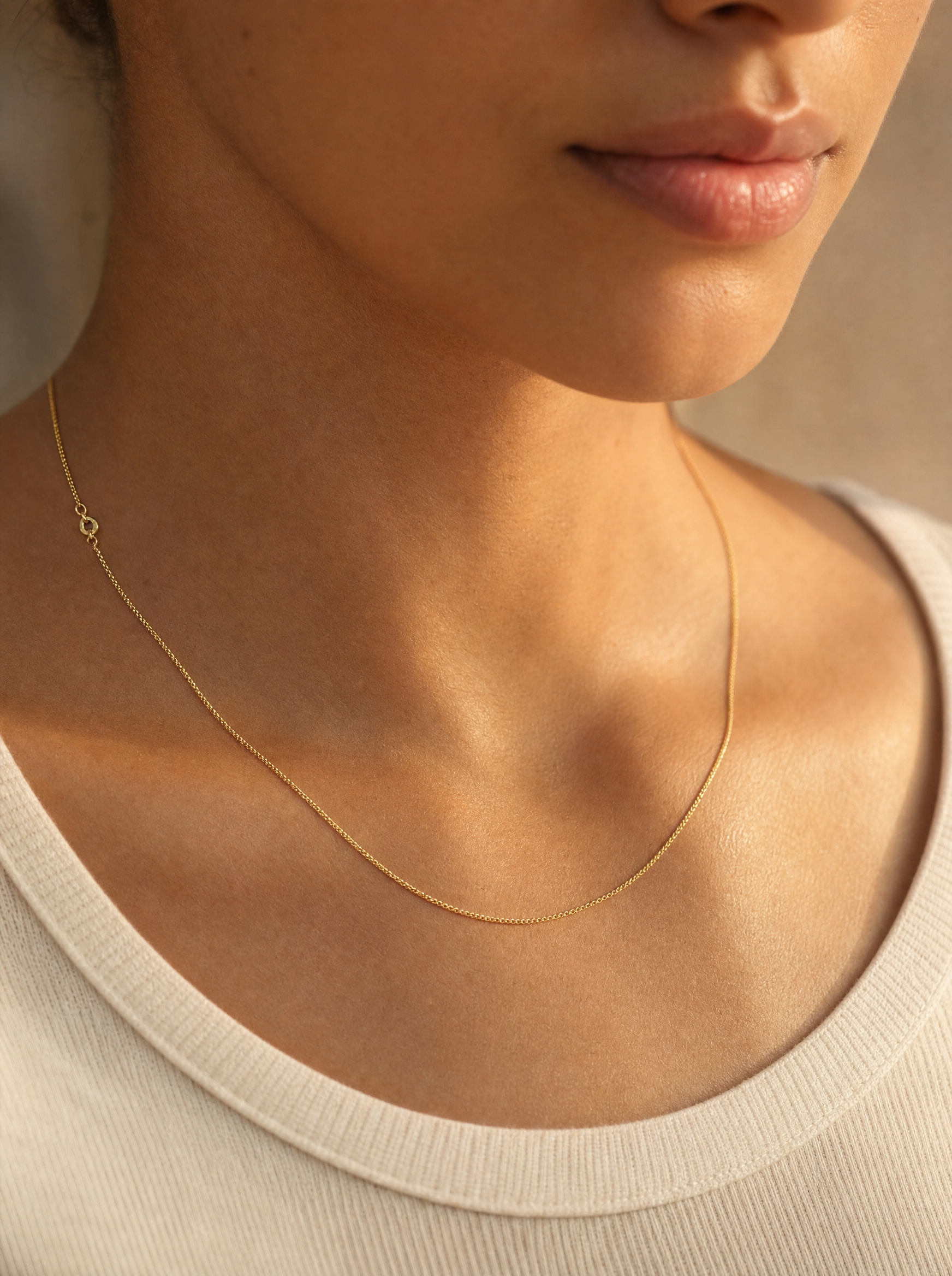 Collar Cadena Esencial Au750 - Vellum