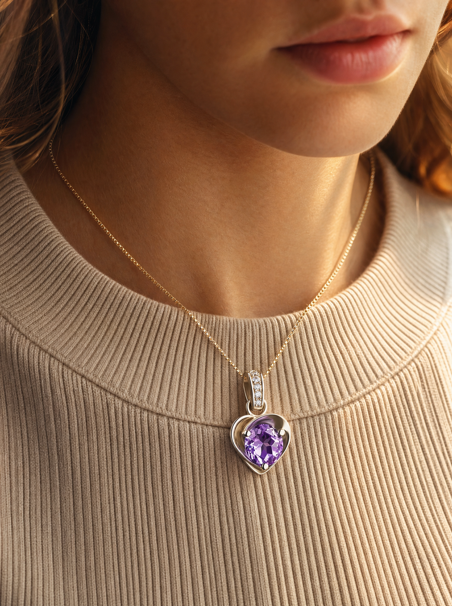 Collar Solitario Brillante - Vellum