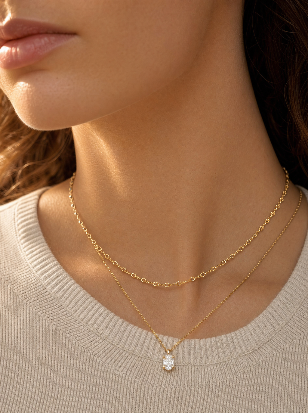 Collar Doble Capa Minimal - Vellum