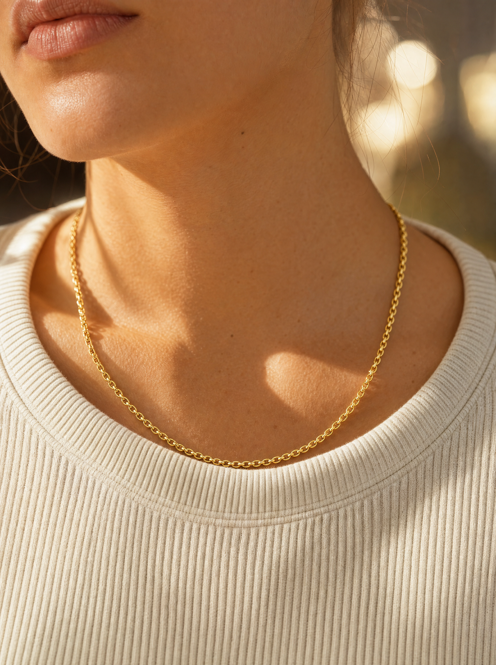 Collar Cadena Cable - Vellum