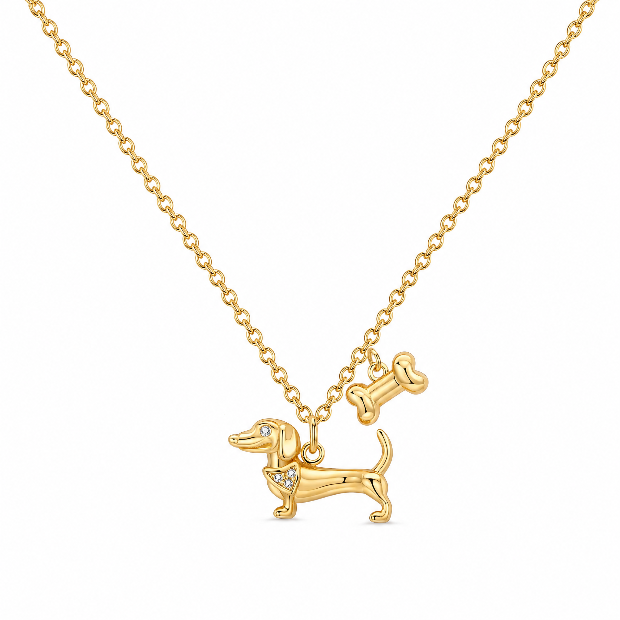 Collar Perrito Salchicha y Hueso