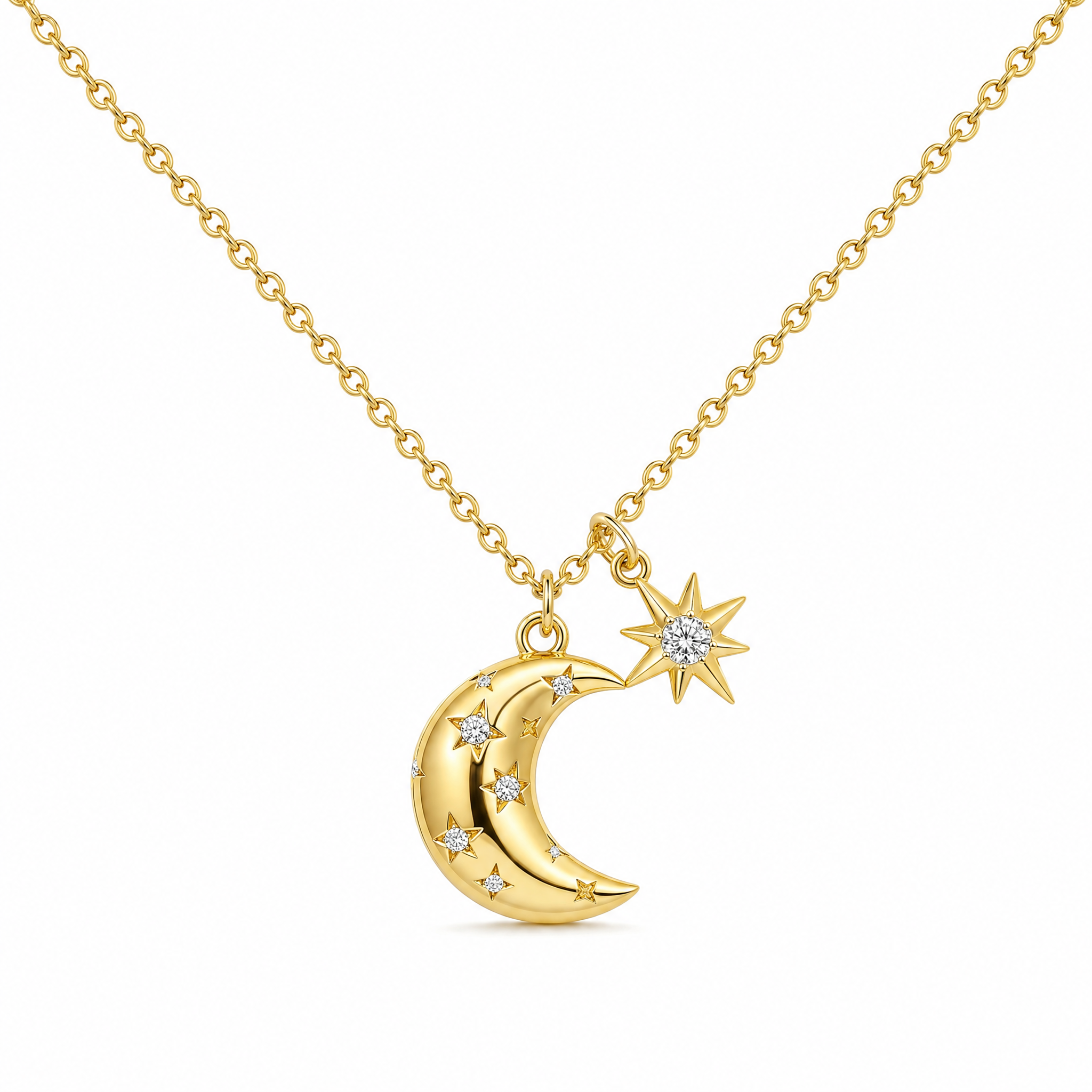 Collar Luna Creciente y Estrella