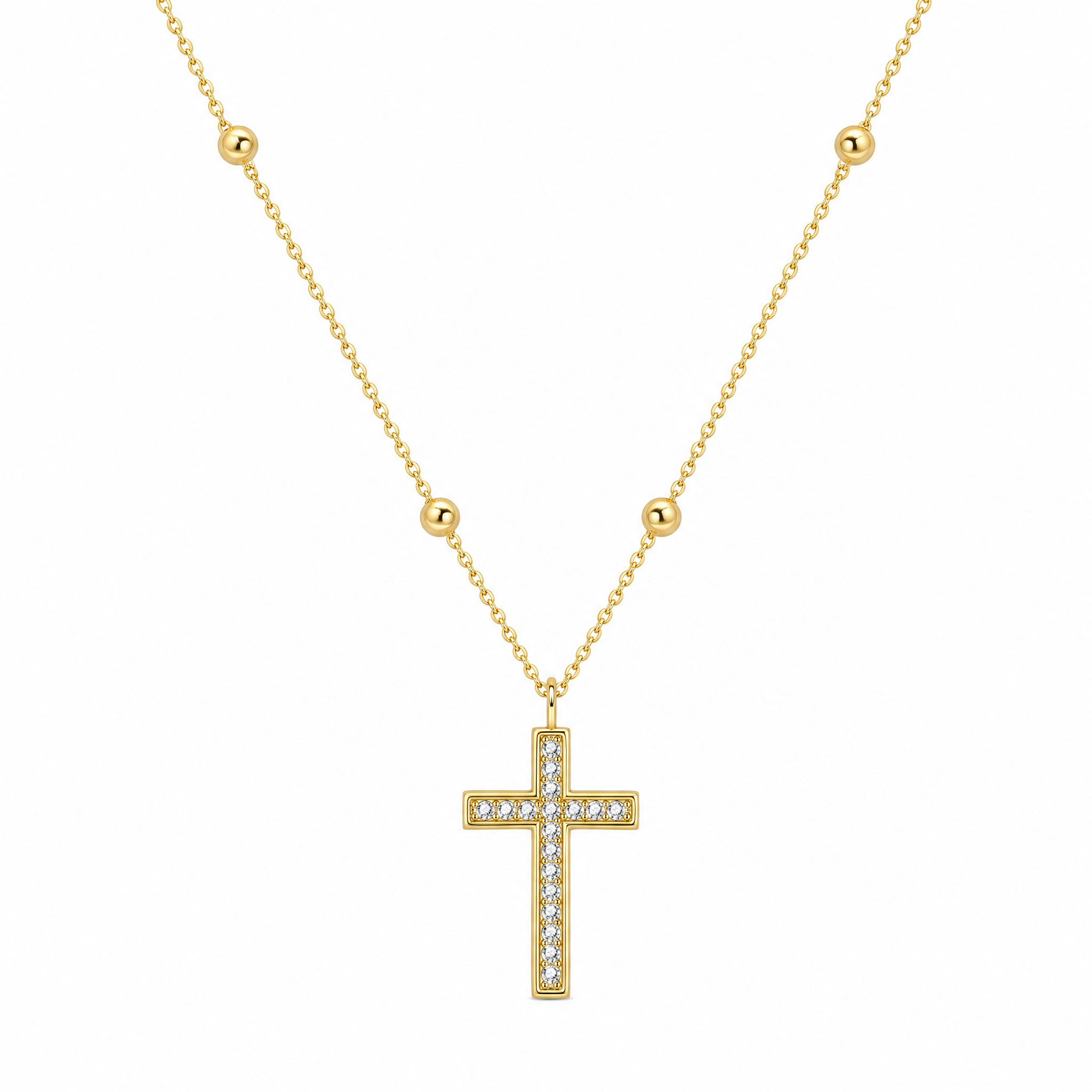 Collar Cruz Pavé
