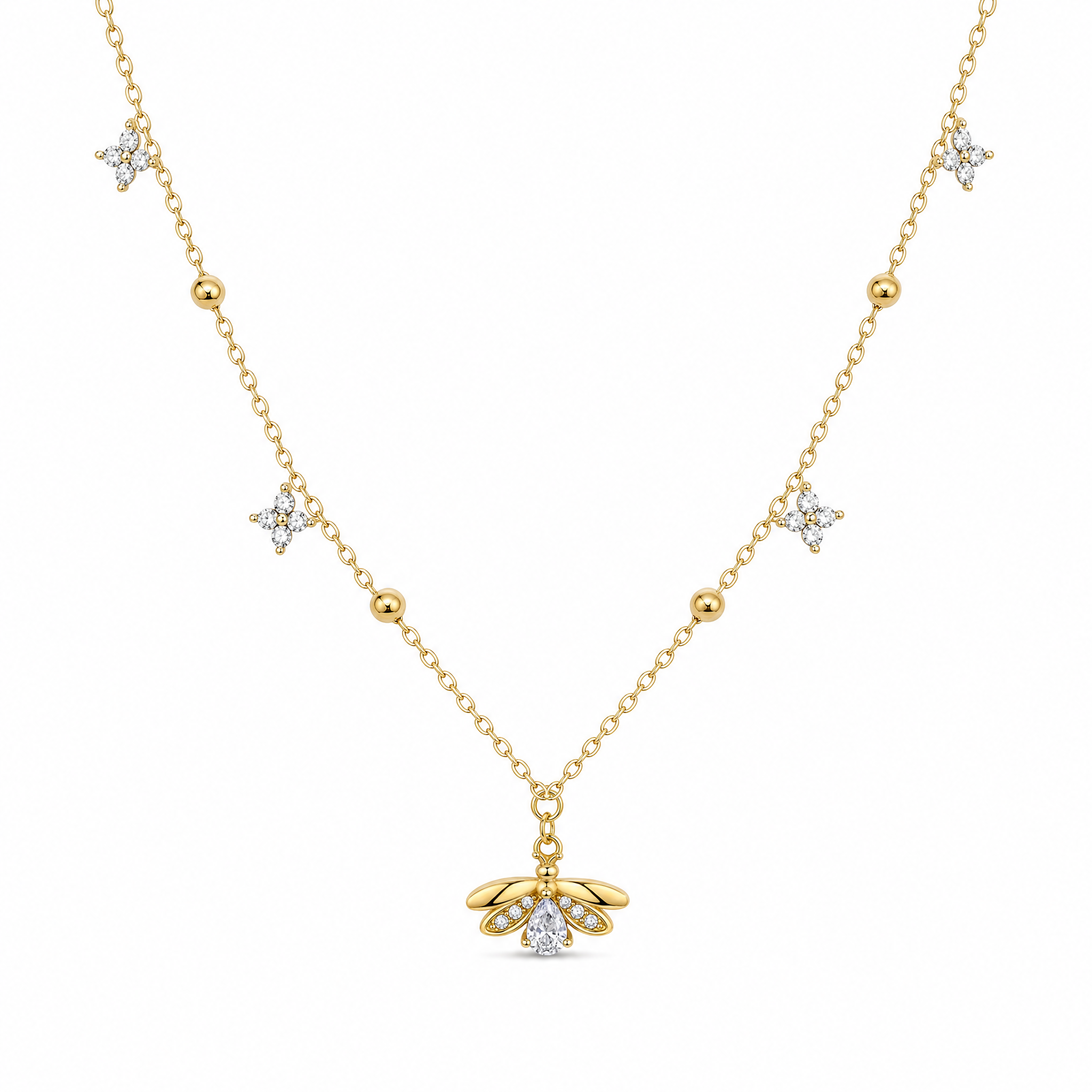 Collar Abeja y Estrellas