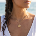 Collar Girasol con Circonitas