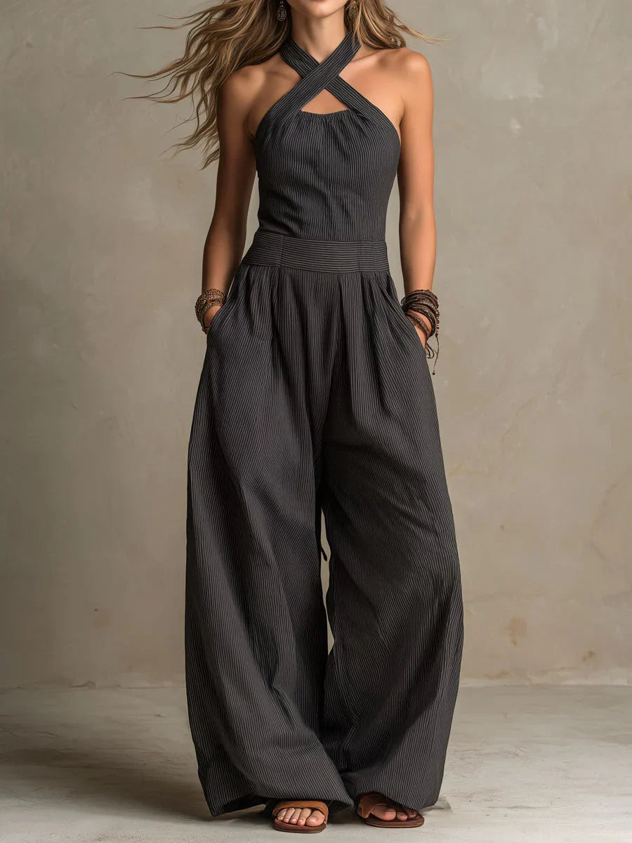 Mono Elegante Con Escote Cruzado